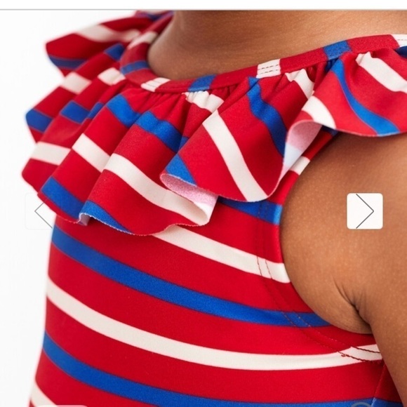 Hanna Andersson NWT  Ruffle One-Piece Swimsuit Purple Hills Horses 2 Scandi - Picture 3 of 4